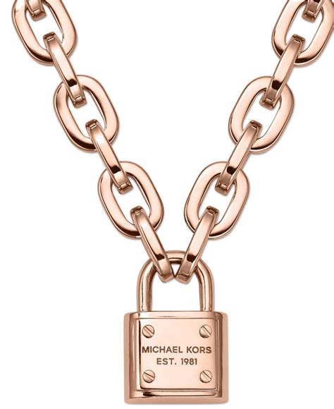 michael kors rose gold necklace.